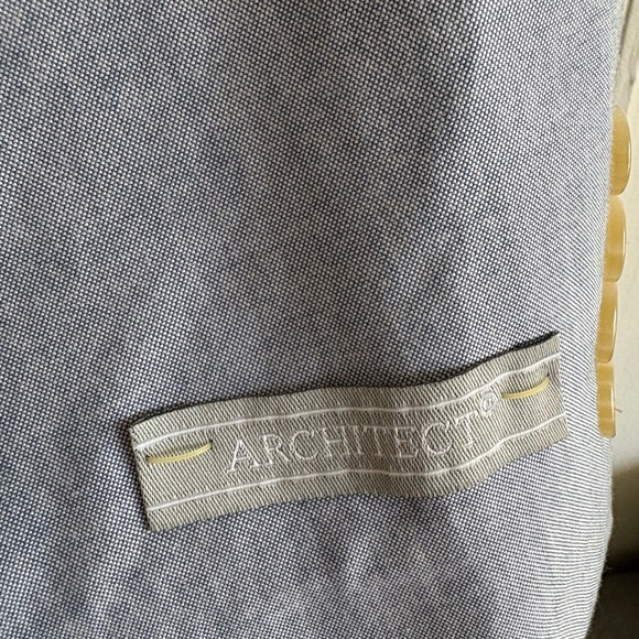 NWT Architect Men’s Light Cool Blue Blazer Sports Jacket 48L with Gold Buttons - Picture 2 of 16